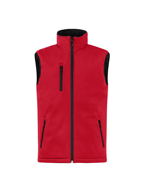 Padded Softshell Vest Rød front