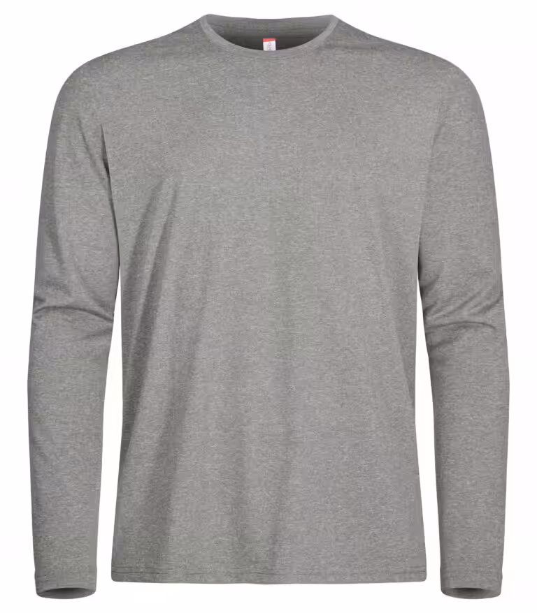 Basic Active-T Langermet T-skjorte Herre Grey Melange front