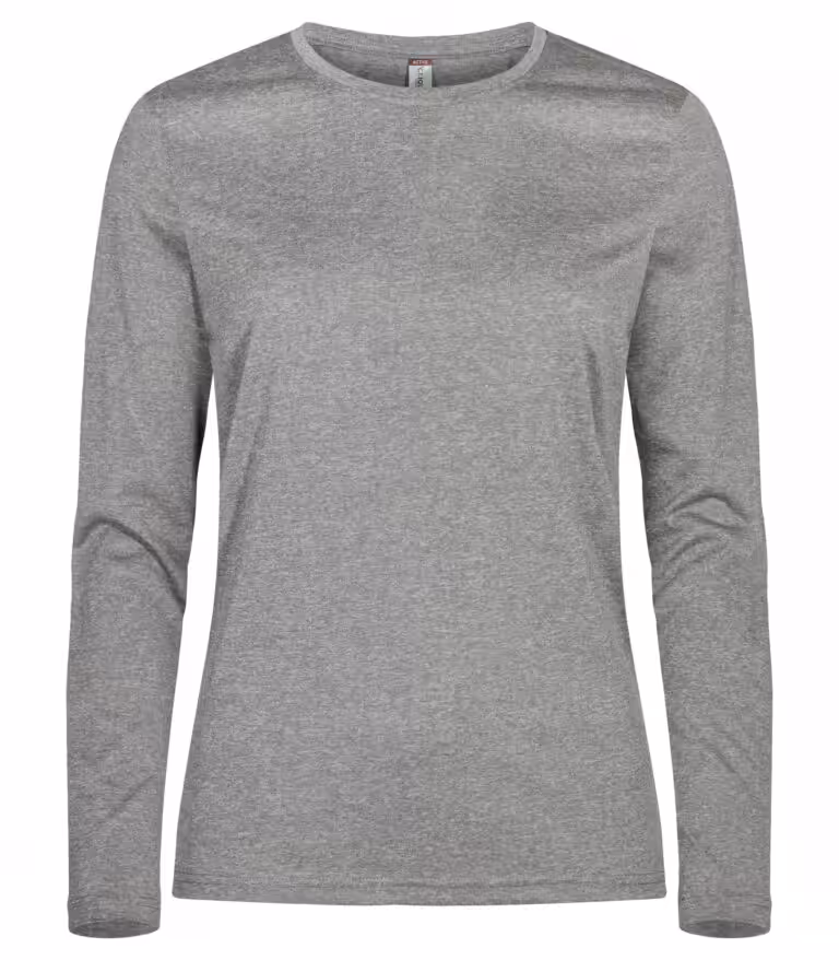 Basic Active-T Langermet T-skjorte Dame Grey Melange front